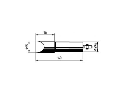 Náhradní pájecí hrot ve tvaru dláta 35 mm pro Ersa MZ550  (552MZ/SB)