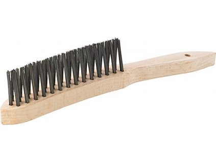 Ruční drátěný kartáč Format na koutové svary nerezový  3 řadový