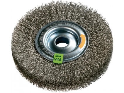 Kotoučový drátěný kartáč ZEINTRA  nerezový V4A, vlnitý  150x20 mm (305R414)