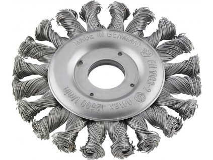Kotoučový drátěný kartáč Format ocelový, copánkový pravý/levý  125x13 mm