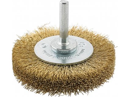 Kotoučový drátěný kartáč Format mosazný, vlnitý  Ø30, stopka 6 mm