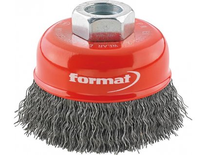 Hrncový kartáč Format ocelový, vlnitý 80mm