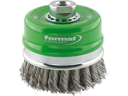 Hrncový kartáč Format nerezový, copánkový 80x0,5 m s opěrným kroužkem