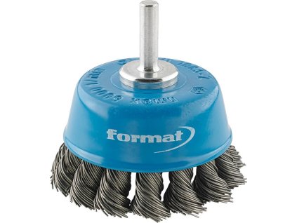 Hrncový kartáč Format ocelový, copánkový 65x0,5 mm se stopkou