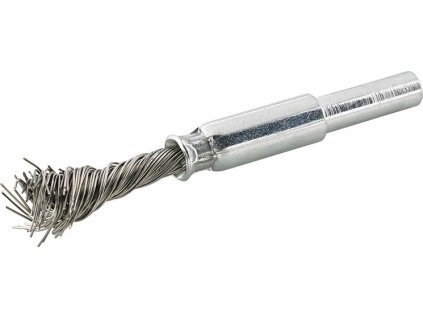 Štětcový kartáč Format ocelový, copánkový štíhlý 10mm, tloušťka drátu 0,35 mm - stopka 6mm