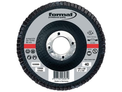 Lamelový brusný kotouč Format vypouklý 115mm - K80