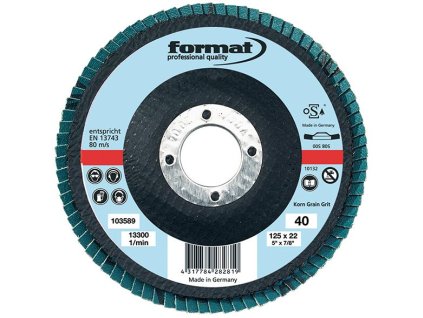 Lamelový brusný kotouč Format INOX vypouklý 115mm - K60