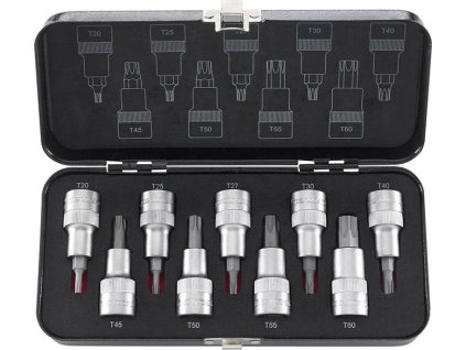 Sada zástrčných hlavic FORMAT 1/2"  Torx -  T20-T60 (9 dílná)
