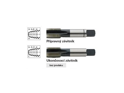 Sada ručních závitníků Format DIN2181 HSS typ N - M9 x 1