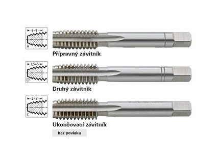 Sada ručních závitníků Format Whitworth  DIN2184  W1/8"