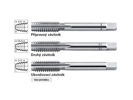 Sada ručních závitníků Format UNC DIN2184 - UNC č.3