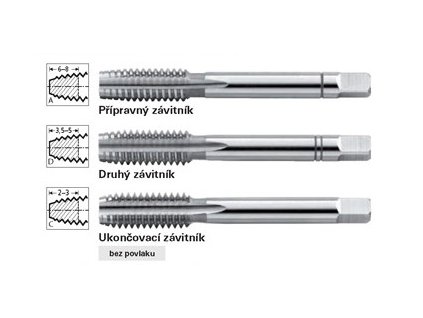 Sada ručních závitníků Format UNC DIN2184 -za UNC 5/8