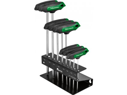Sada šroubováků Torx  s příčnou rukojetí Fortis  T10-T45
