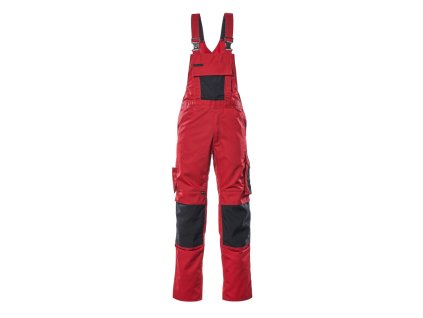 Pracovní laclové kalhoty Mascot Augsburg VÝPRODEJ, BARVA 0209-červená/černá, vel.82C52