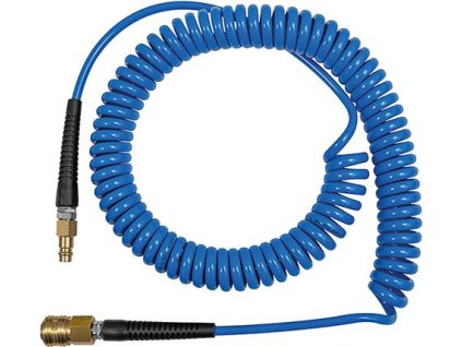 Spirálová PU hadice Riegler, ø 6,5/10 mm, s otočným šroubením - 10m