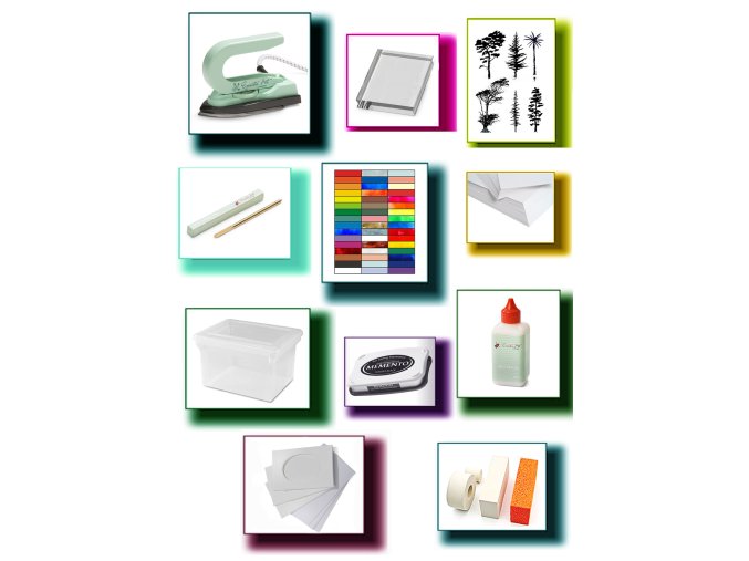 encaustic gift set with iron