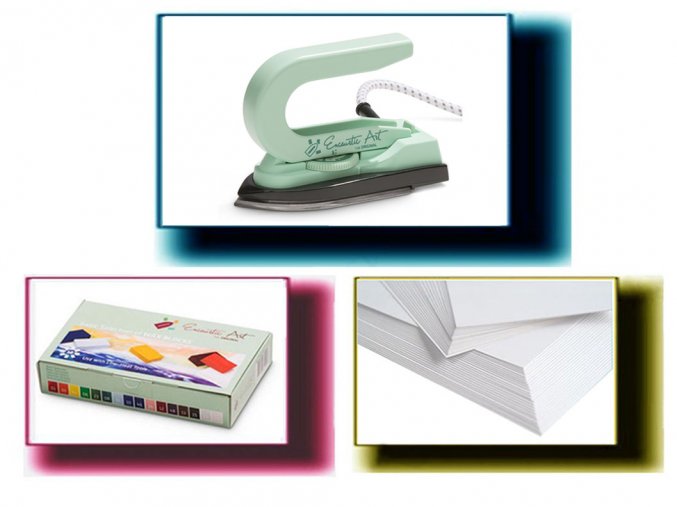 starting encaustic set with iron