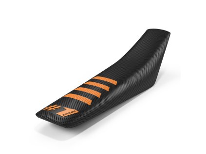 Onegripper seat cover ribbed black orange