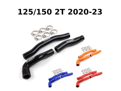X-Grip silikonové hadice chladiče KTM EXC 150 2020-2023 SX 125, Husq. TE 150 TC 125, Gas Gas MC 125 2021-2023