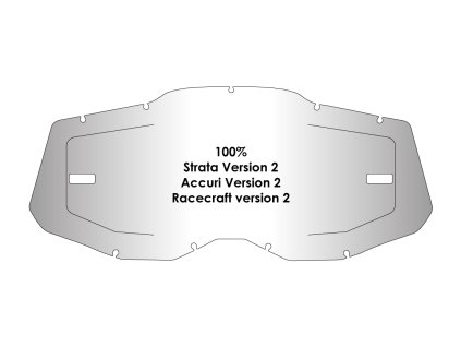 Náhradní čiré sklo pro AirScreen na brýle 100% Strata V2 / Accuri V2 / Racecraft V2 (2.generace)