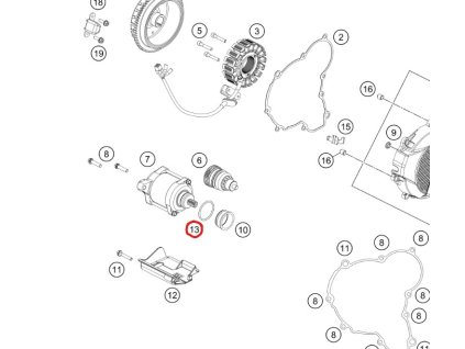 O-RING 34,59X2,62 KTM EXC 250/300 2017-2023, Husqvarna TE, Gas Gas EC