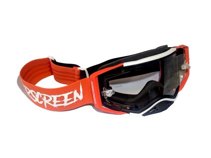 AirScreen AERO 06 EX brýle s čirým otvíratelným plexi (barva: oranžová)