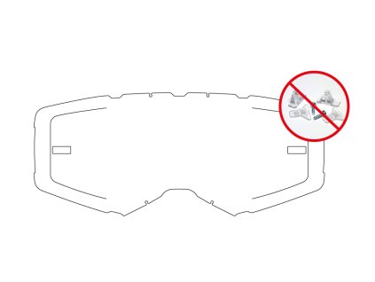 AirScreen náhradní otvíratelné čiré sklo bez zámků pro brýle AERO EX