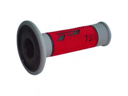 Progrip 790 OFF ROAD Gripy rukojeti (tři vrstvy, reverse waffle + vroubkování, šedá / červená)