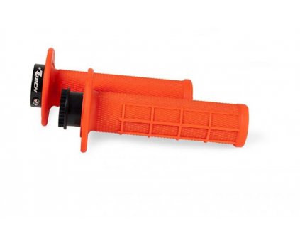Racetech gripy R20 (zámek, half waffle, neon oranžová)