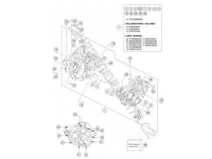 Spodní zátkový šroub oleje OEM KTM 4T EXC-F, FREERIDE 2008-2023