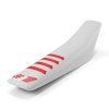 Onegripper seat cover ribbed white red