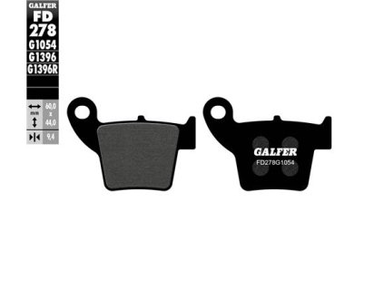 BRZDOVÉ DESTIČKY ZADNÍ GALFER Semi Metal
