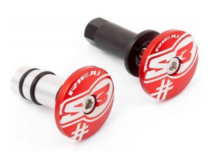 HANDLEBAR END PREMIUM ENDURO RED