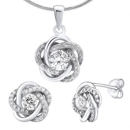 Stříbrný set šperků ROSALYN náušnice a přívěsek