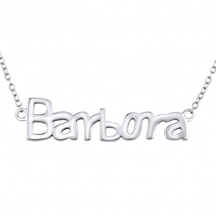 Stříbrný řetízek se jménem Barbora