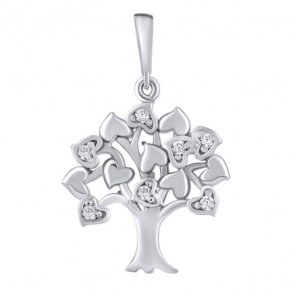 Stříbrný přívěsek strom života Yara s Brilliance Zirconia