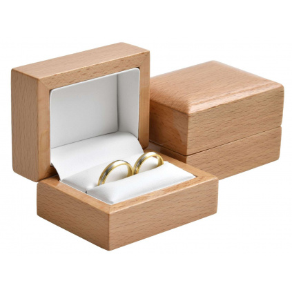 Luxusní dřevěná krabička na snubní prsteny, náušnice, manžetové knoflíčky EU-3/A20