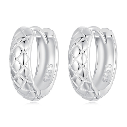 Stříbrné náušnice kroužky s rytím