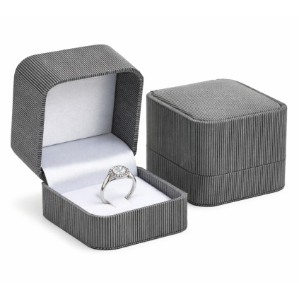 Textilní krabička na prsten šedá GRB-2/A3/A1