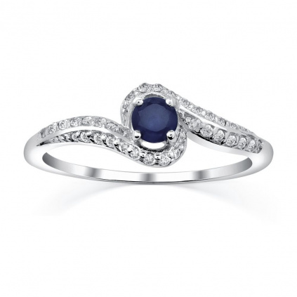 Stříbrný prsten IDONEA s přírodním safírem fnjr016sa