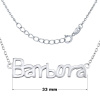 Stříbrný řetízek se jménem Barbora