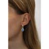 stříbrné náušnice visací s přírodním modrým Kyanitem+
