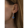 Stříbrné náušnice visací s přírodním modrým Kyanitem++
