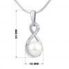 Stříbrný přívěsek s bílou pravou přírodní perlou+-
