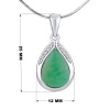 Stříbrný přívěsek s přírodním Jadeitem+