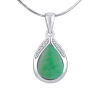 Stříbrný přívěsek s přírodním Jadeitem JST13327JAP