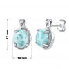 Stříbrné náušnice s přírodním Larimarem JST14811LR++--