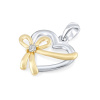 Stříbrný pozlacený přívěsek srdce Marcelle s čirým Brilliance Zirconia