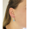 Stříbrné náušnice BRISA se Swiss Blue Topazem a Brilliance Zirconia JJJ1141ETS+