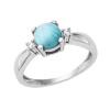 Stříbrný prsten Katrin s přírodním larimarem